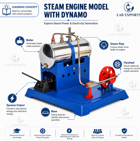 Steam Engine Model with Dynamo
